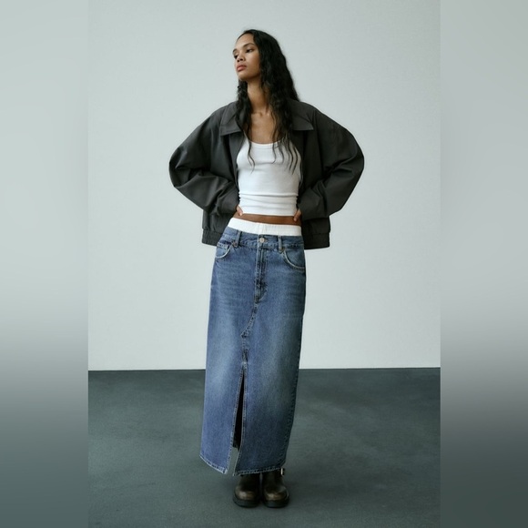Zara Dresses & Skirts - ❤️Zara Denim Midi Skirt
